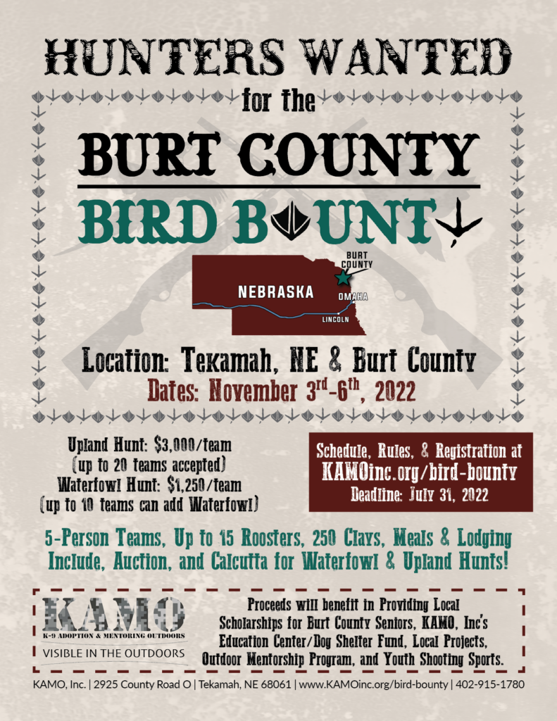 Burt County Bird Bounty Flyer